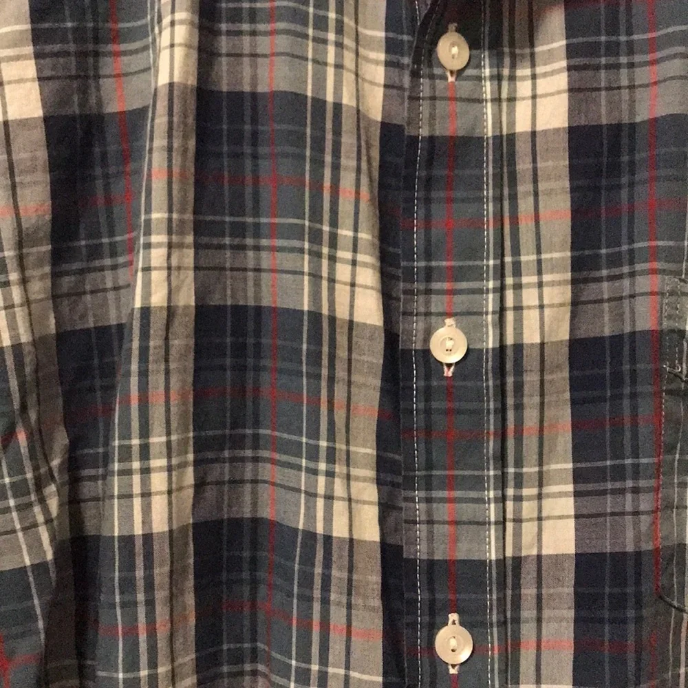 J. Crew lightweight chambray plaid button down